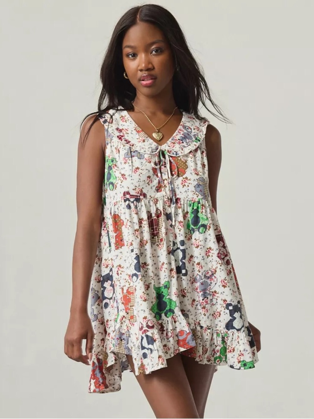 Urban Outfitters | Out From Under Lottie Ruffle Collar Babydoll Sleep Dress New